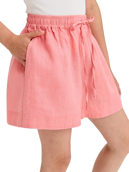 LINEN Шорты для девочки, цвет светло-розовый, фото 4