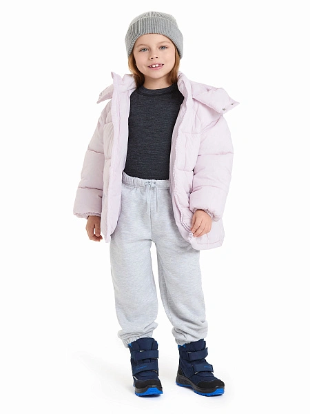 Термолеггинсы детские для девочек серии ACTIVE KIDS, двухслойное термобелье, цвет антрацит, фото 5