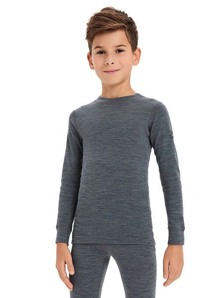 SOFT Комплект термобелья для мальчиков, цвет серый меланж, фото 3