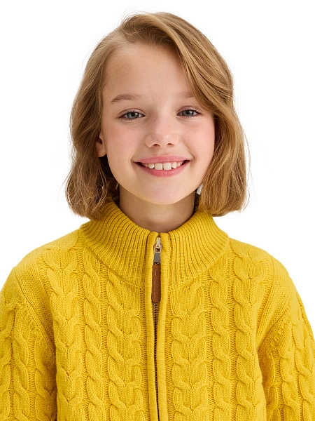 Кофта на молнии Super Fine Merino Wool для девочек, фото 3