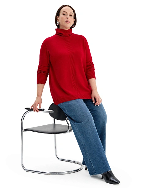 Merino Base Свитер oversize, цвет алый, фото 6