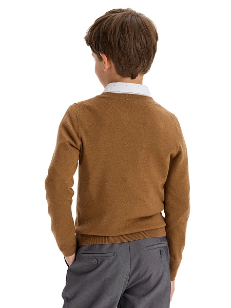Джемпер CashTouch детский для мальчиков, цвет миндаль, фото 2