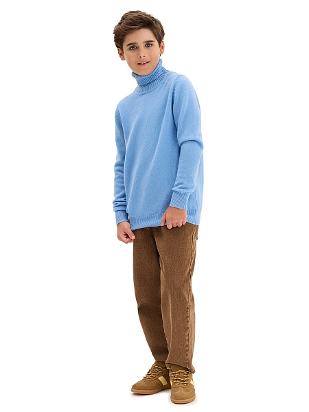 Свитер Merino Base детский для мальчиков-подростков, цвет голубой, фото 5