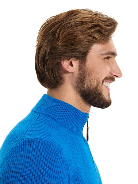 Кардиган мужской на молнии Merino Knitted, цвет синий, фото 3