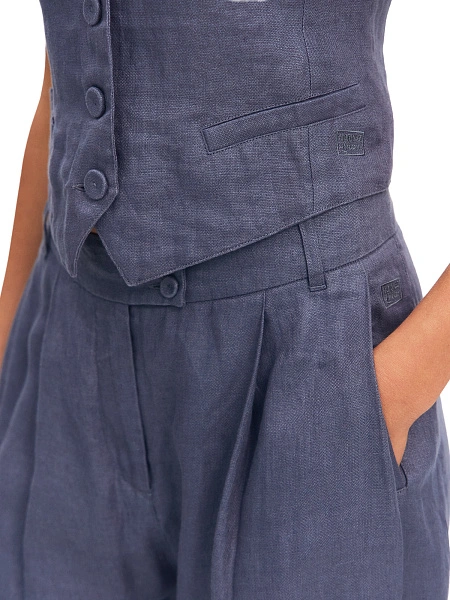 LINEN Брюки женские base, цвет маренго, фото 4