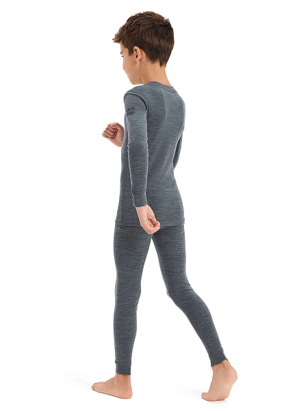 SOFT Комплект термобелья для мальчиков, цвет серый меланж, фото 2
