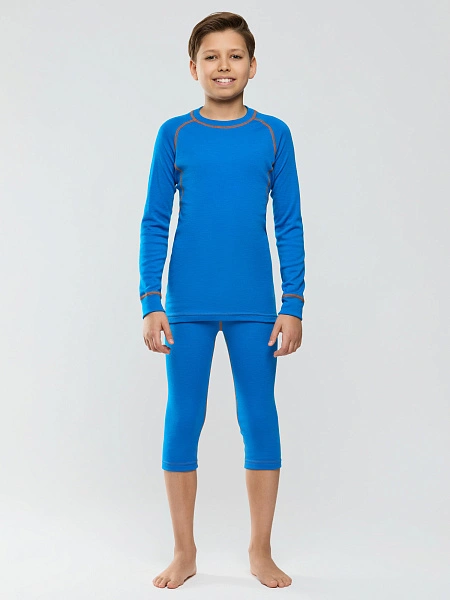 Комплект термобелья для мальчиков серии SPORT WOOL, цвет ультрамарин, фото 2