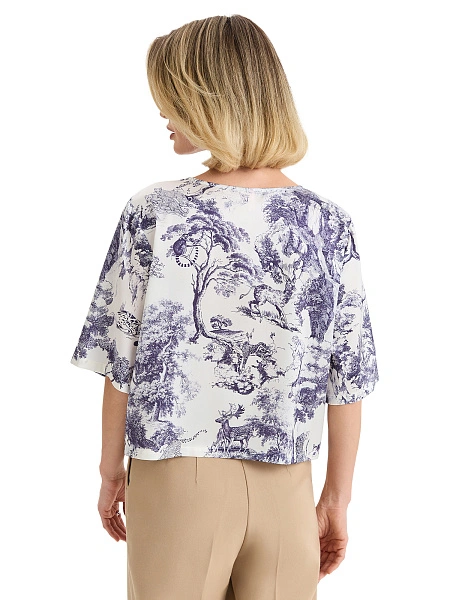 Топ женский серии SILK, цвет принт светлый toile de jouy, фото 2