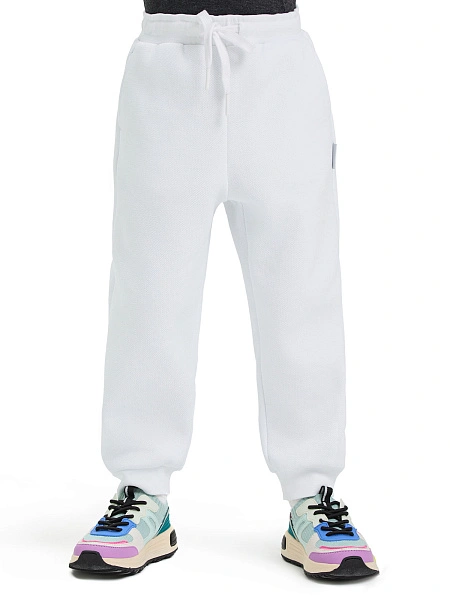 Джоггеры детские ORGANOMICA Cotton, цвет белый, фото 3