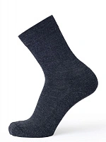 Термоноски женские серии SOFT MERINO WOOL Темно-серый меланж