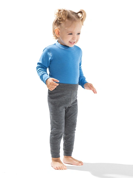 Термобелье штанишки детские SOFT. Знак Woolmark, цвет серый меланж, фото 1