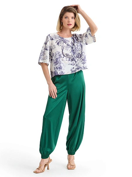 Топ женский серии SILK, цвет принт светлый toile de jouy, фото 5