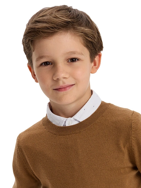 Джемпер CashTouch детский для мальчиков, цвет миндаль, фото 3