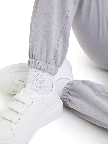 Брюки-джоггеры детские для мальчиков серии Cotton, цвет светло-серый, фото 5