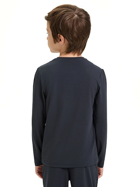 Лонгслив Bamboo для мальчика, цвет темно-серый, фото 2