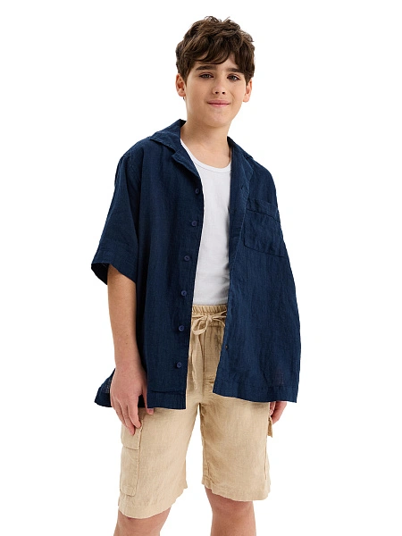 Шорты LINEN с карманами для мальчика, цвет песочный, фото 1