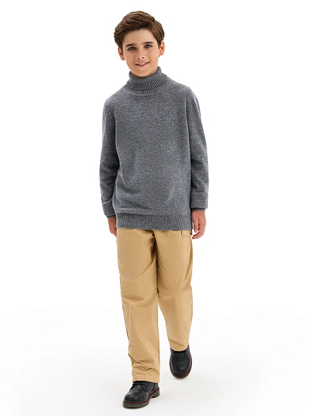 Свитер Merino Base детский для мальчиков-подростков, цвет гранит, фото 5