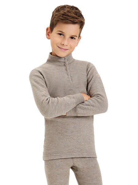 Термобелье фуфайка детская для мальчиков серии "-60°C", цвет бежевый, фото 1