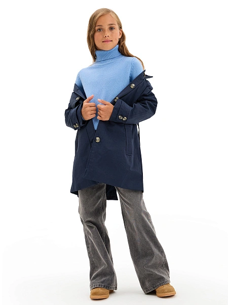 Свитер Merino Base детский для девочек, цвет голубой, фото 6