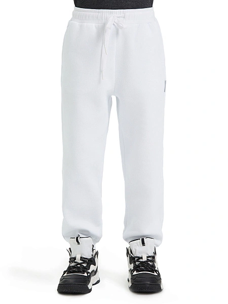 Джоггеры детские для мальчиков ORGANOMICA Cotton, цвет белый, фото 2