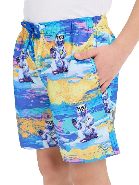 Шорты для мальчика Swimwear, цвет голубой паттерн медведи, фото 3