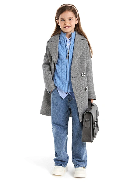 Кофта на молнии Super Fine Merino Wool для девочек, фото 5