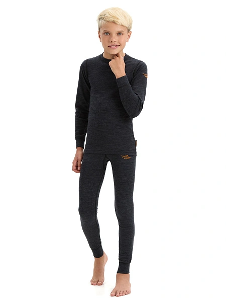 Термобелье кальсоны для мальчиков-подростков серии ACTIVE KIDS, цвет антрацит, фото 4