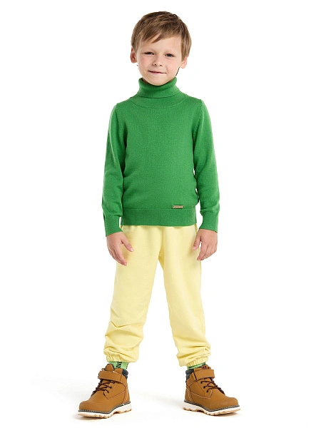 Брюки-джоггеры детские для мальчиков серии Cotton, цвет желтый, фото 1