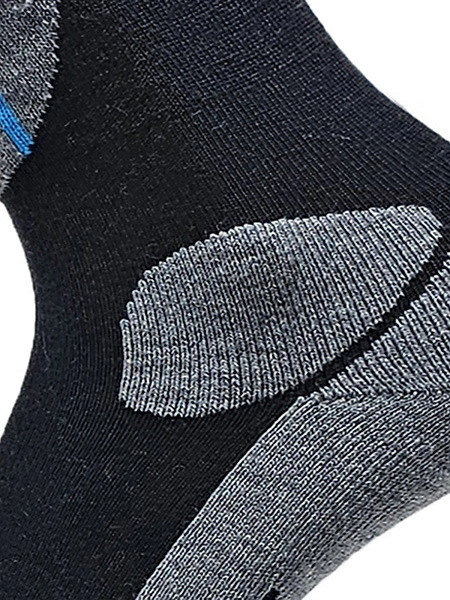 Термоноски детские ВЫСОКИЕ серии SPORT WOOL, цвет черный+серый, фото 4