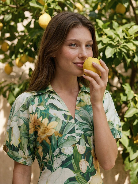 LINEN Платье женское, цвет паттерн tropical flowers, фото 5