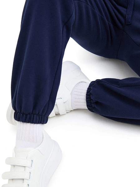 Брюки-джоггеры детские для мальчиков серии Cotton, цвет темно-синий, фото 5