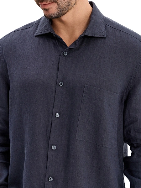 Рубашка мужская прямая, цвет графитовый, фото 3
