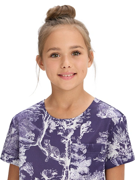SILK Костюм для девочки, цвет принт темный toile de jouy, фото 4