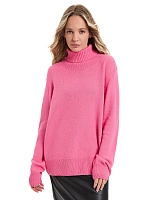 Свитер женский Cashmere&Merino blend oversize Розовый фламинго