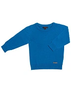 Джемпер Merino Wool Seamless детский для мальчиков с круглым воротом Бирюзово-синий