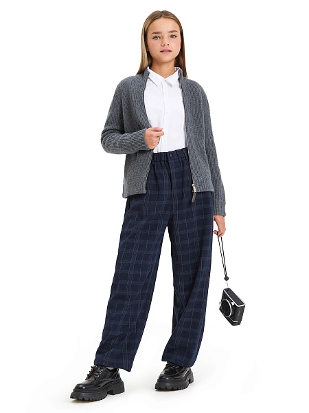 Кардиган из 100% шерсти мериноса на молнии для девочек-подростков, цвет графитовый, фото 5