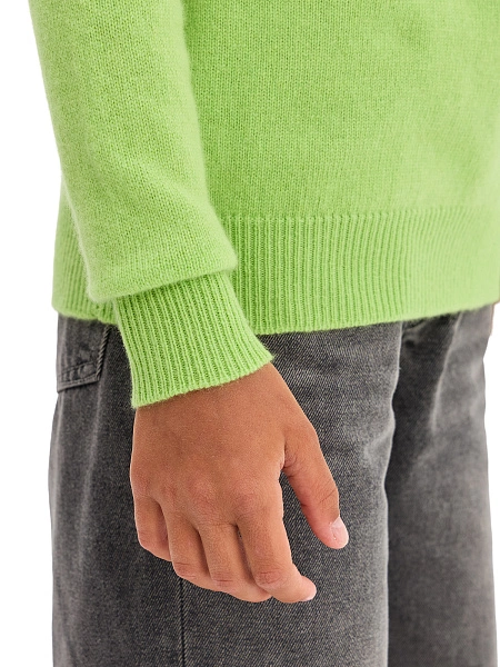 Свитер Merino Base детский для девочек, цвет светло-зеленый, фото 4