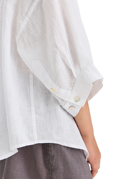 LINEN Рубашка для девочки, цвет белый, фото 3