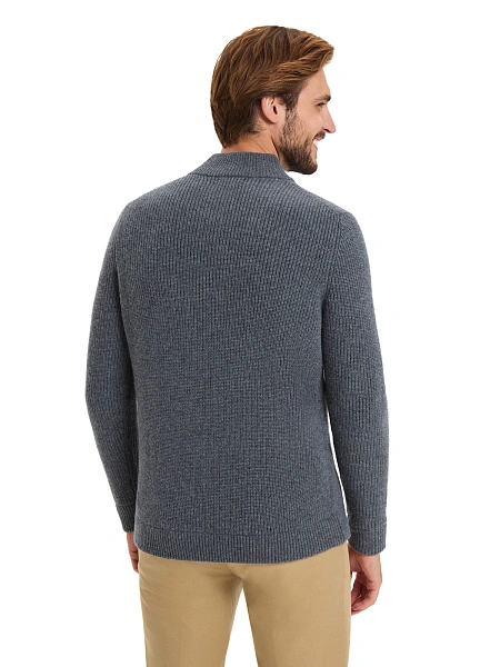 Кардиган мужской на молнии Merino Knitted, цвет графитовый, фото 2
