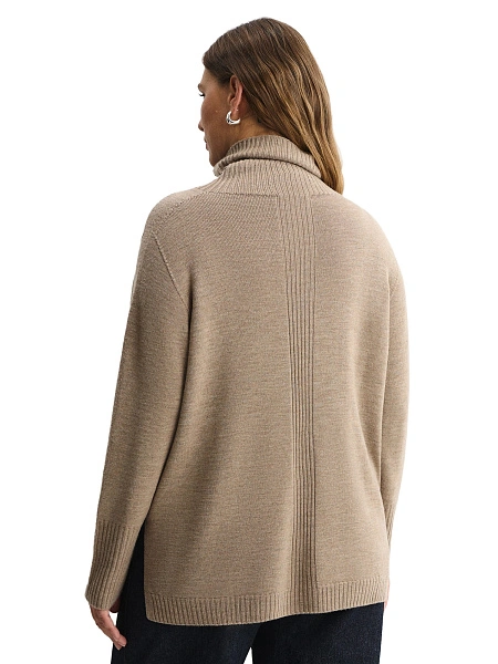 Merino Base Свитер женский, цвет бежевый меланж, фото 2