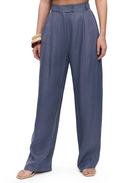 LINEN Брюки женские base, цвет маренго, фото 2