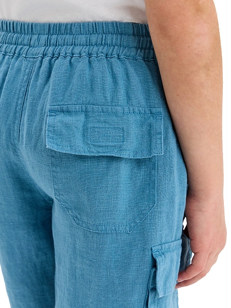Шорты LINEN с карманами для мальчика, цвет голубой, фото 5