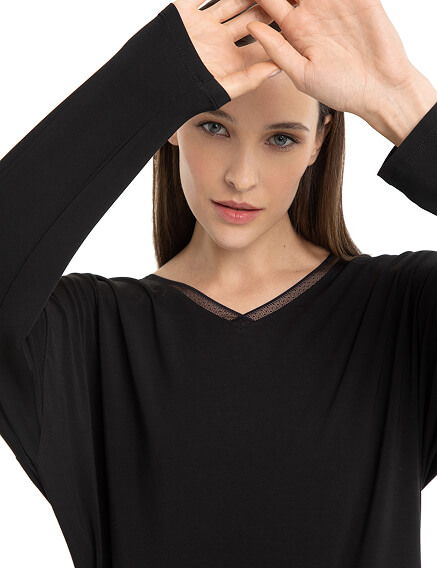 Лонгслив женский серии Bamboo, цвет черный, фото 3