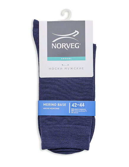 NORVEG Merino Base PR Носки мужские, цвет темно-синий, фото 3