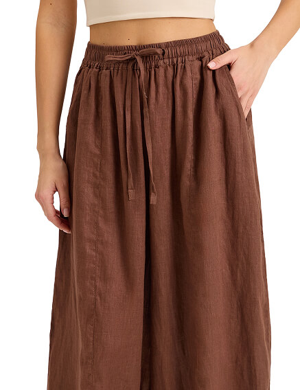 Брюки женские "baggy" серии LINEN, цвет кофе, фото 3