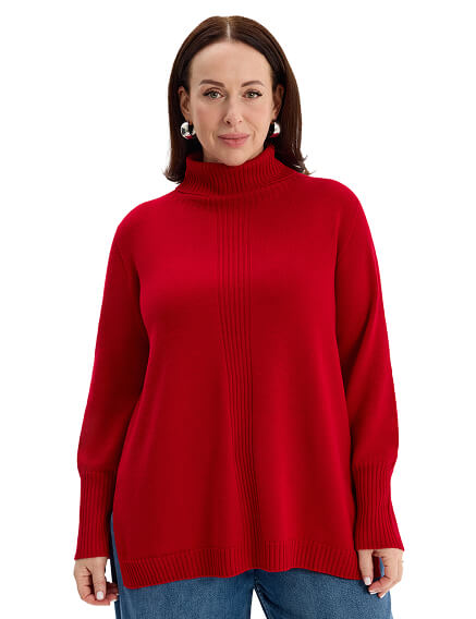 Merino Base Свитер oversize, цвет алый, фото 1