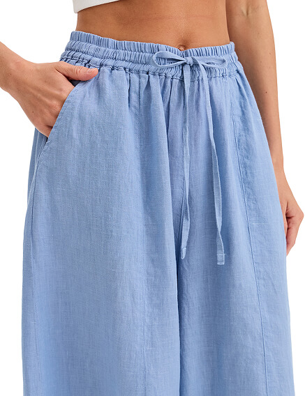 Брюки женские серии LINEN, цвет голубой пепельный, фото 3