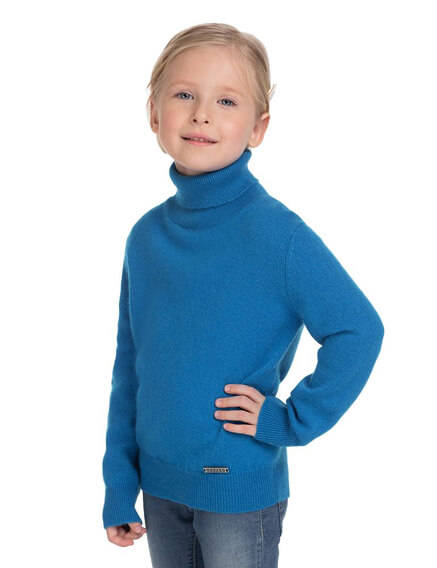 Свитер Cashmere детский с высоким воротом, фото 2