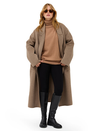 Свитер Merino Base из шерсти, цвет бежевый, фото 3