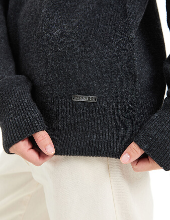 Свитер женский Cashmere&Merino blend oversize, цвет антрацит, фото 2